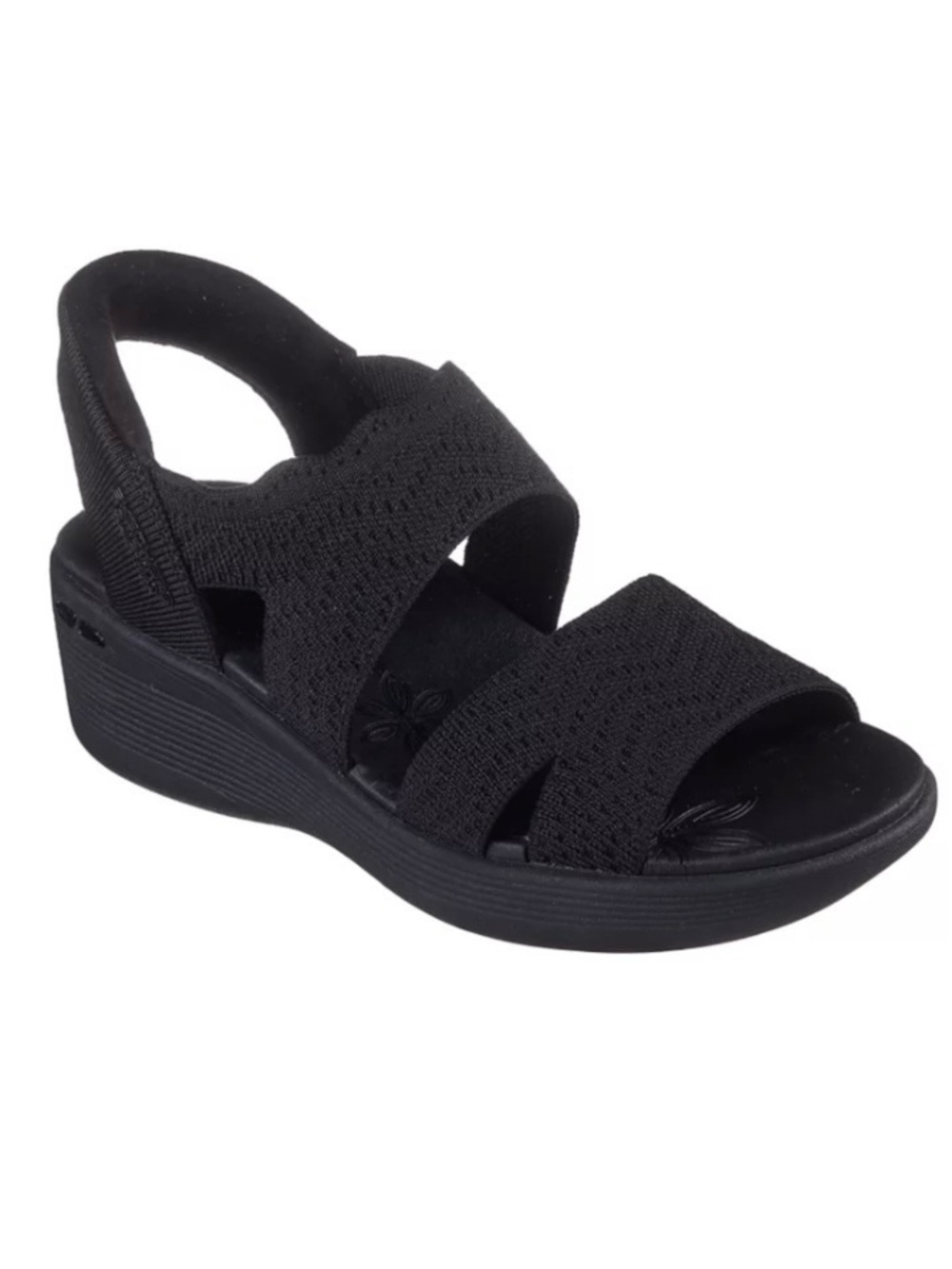 Skechers Pier lite black slip in sandals